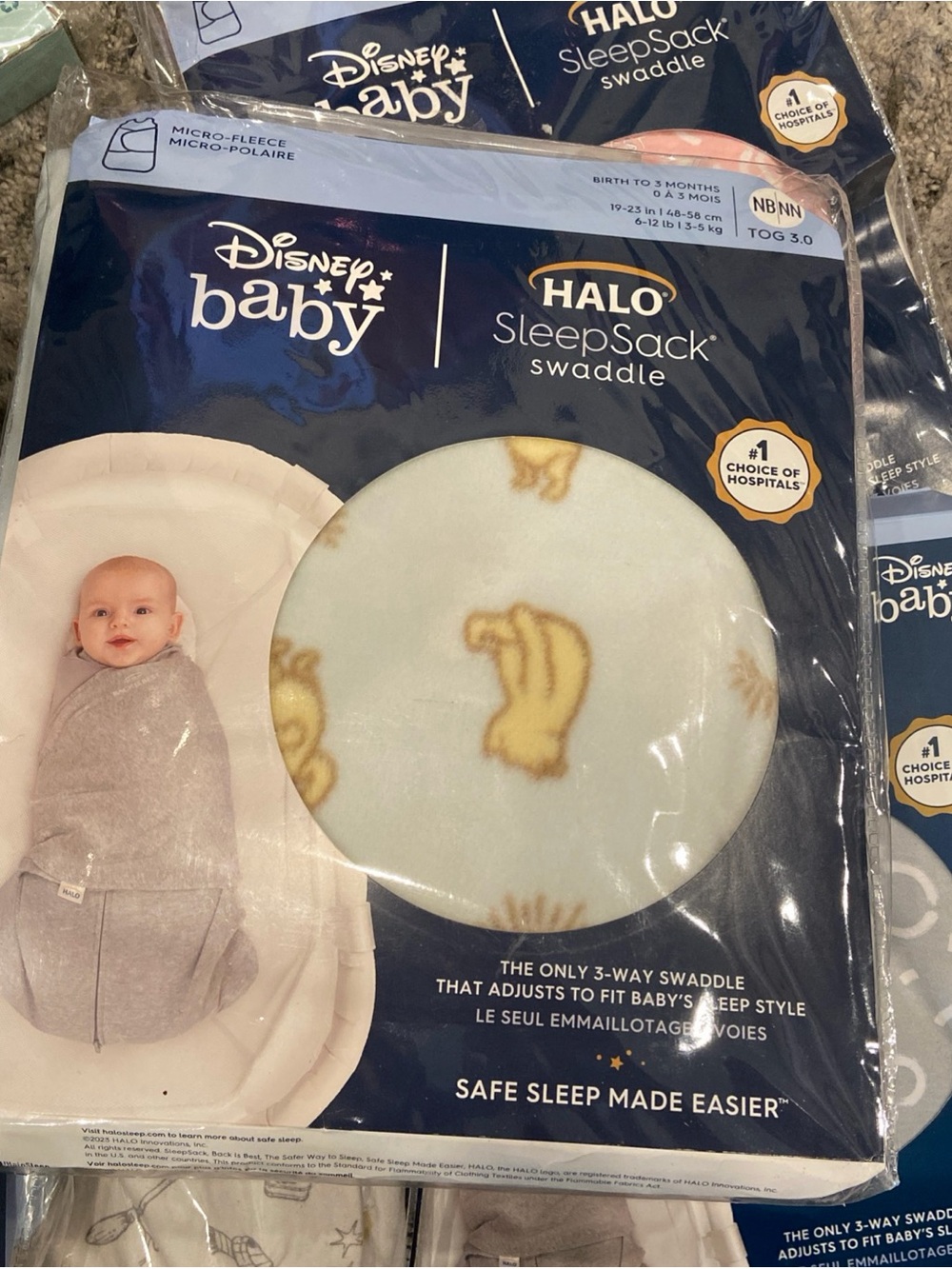 Halo Disney Sleep Sack Swaddle WINNIE THE POOH & FRIENDS NEWBORN to 3 MONTHS